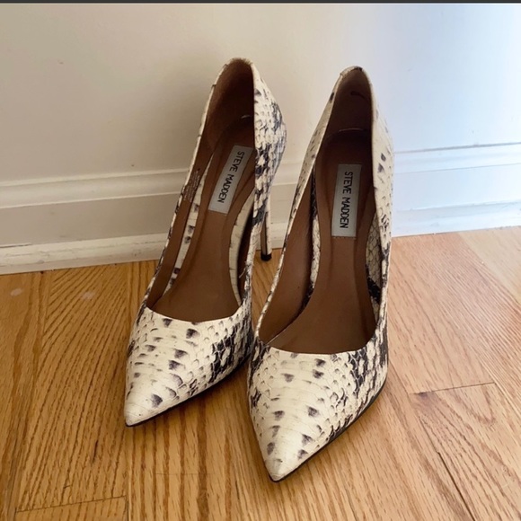 Steve Madden Shoes - Steve Madden | Snakeskin Heels - Natural Color | Worn Once